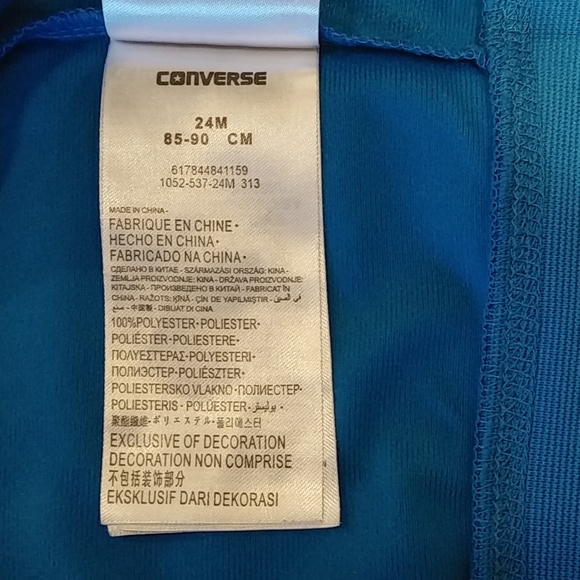 Converse Blue and Black Jacket Size 24 Months - Picture 8 of 9